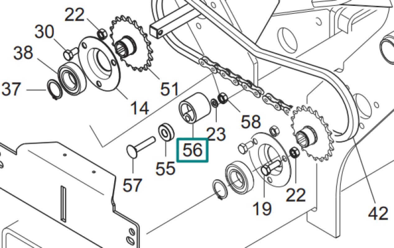 G66248207 Chain Tensioner, Plastic Gaspardo(Royal Tiger)