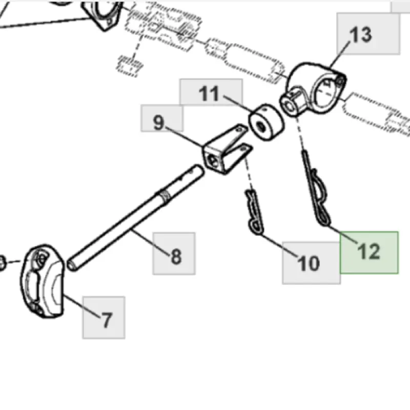 H169913 Locking Pin for John Deere Combine Header (HD Parts)