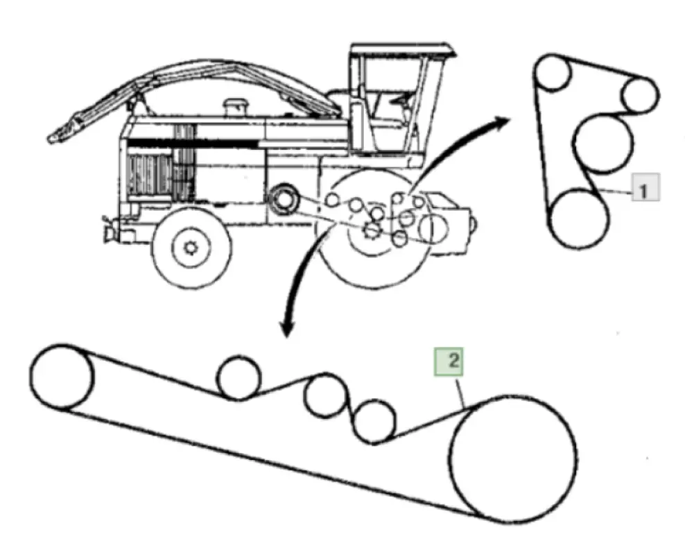 AZ51638 Belt Set for John Deere Self-Propelled Harvester