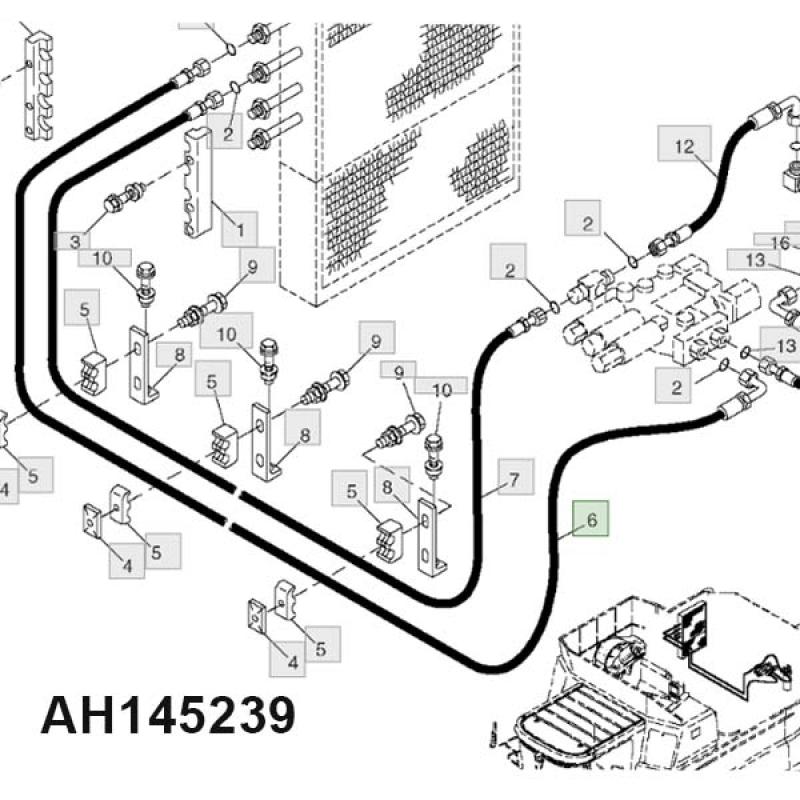 AH145239 High-Pressure Hose John Deere