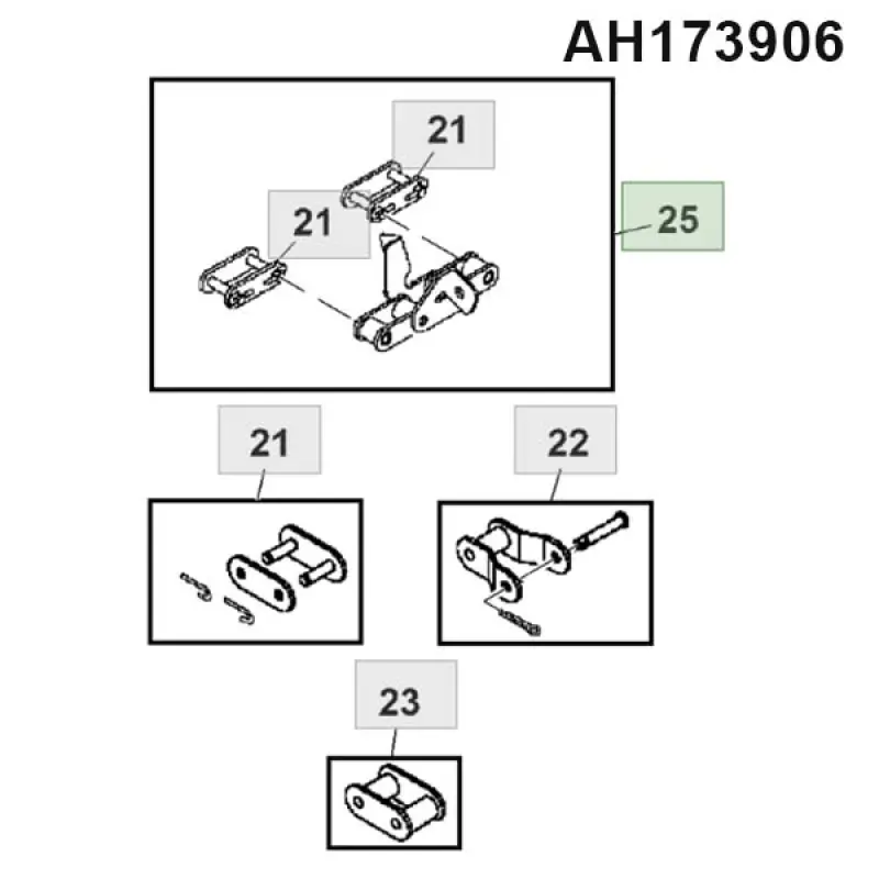 AH173906 Linkage Set John Deere