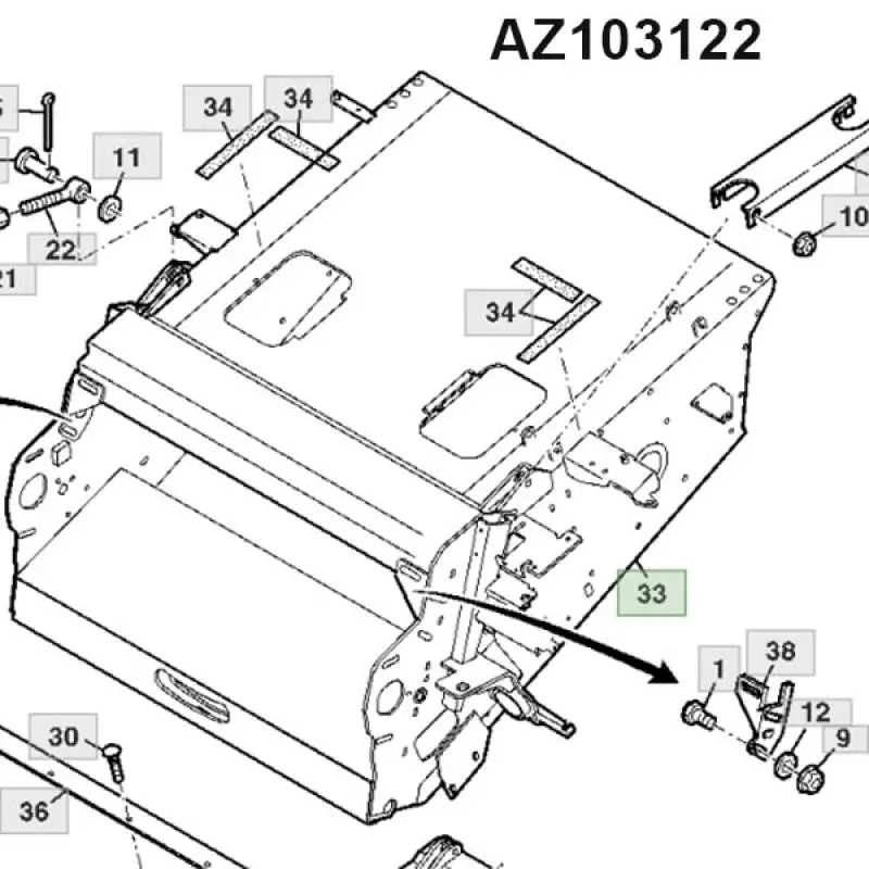AZ103122 Housing John Deere