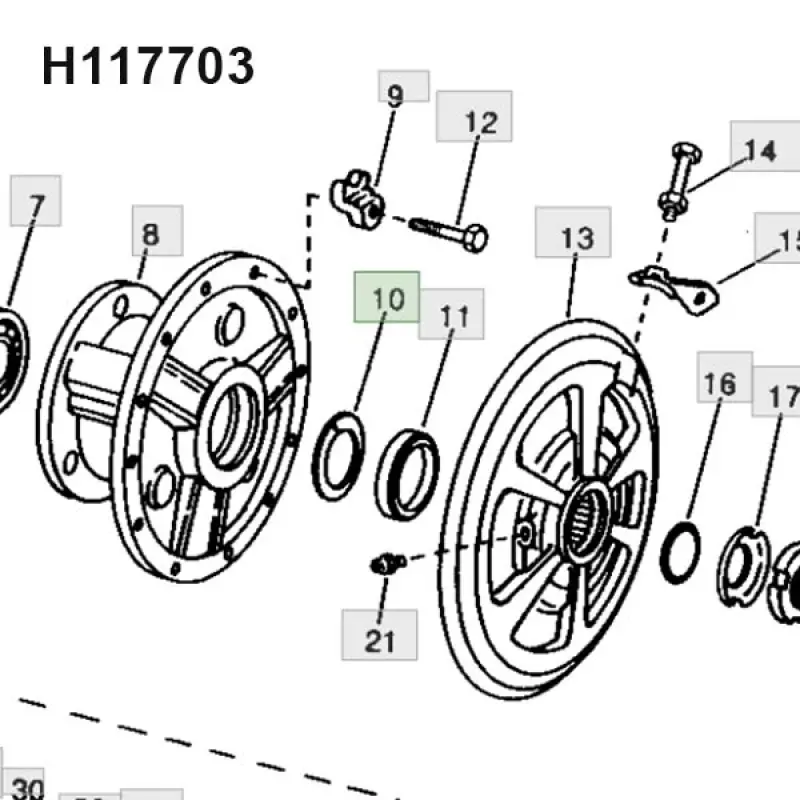 H117703 Washer John Deere