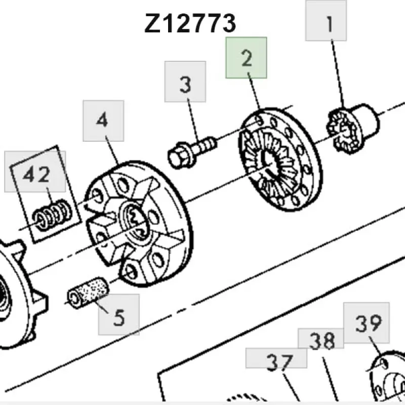 Z12773 Slip Clutch John Deere (ratchet) (Authenticity questioned)