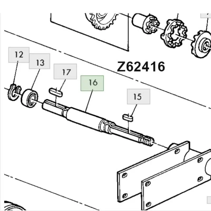 Z62416 Intermediate Shaft John Deere