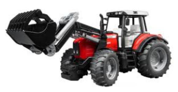 Toy tractor with bucket Massey Ferguson 8240 BR-02042
