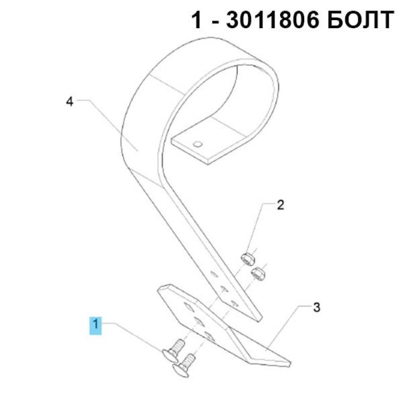 3011806 Cultivator Head Screw M12x30 10.9 Lemken (Original)