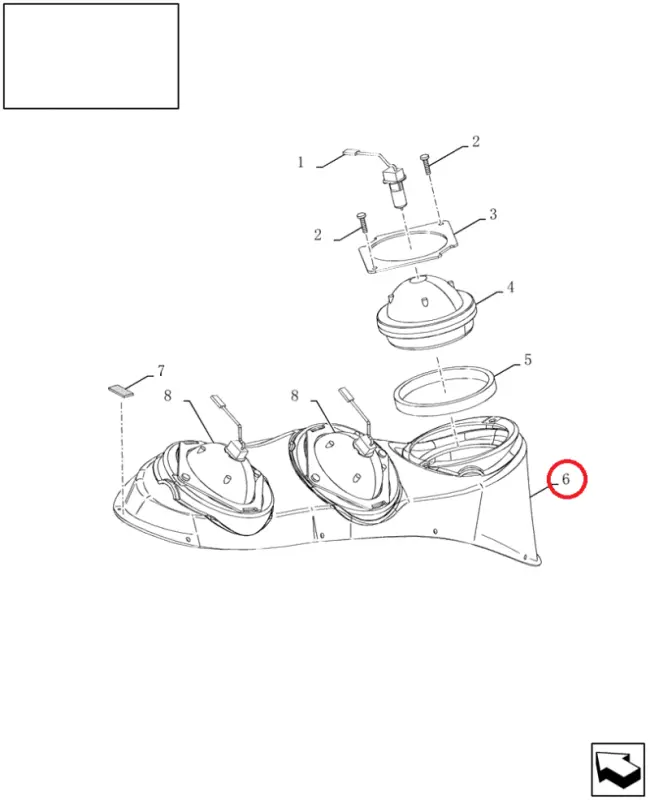 84320396 Headlight Housing CNH