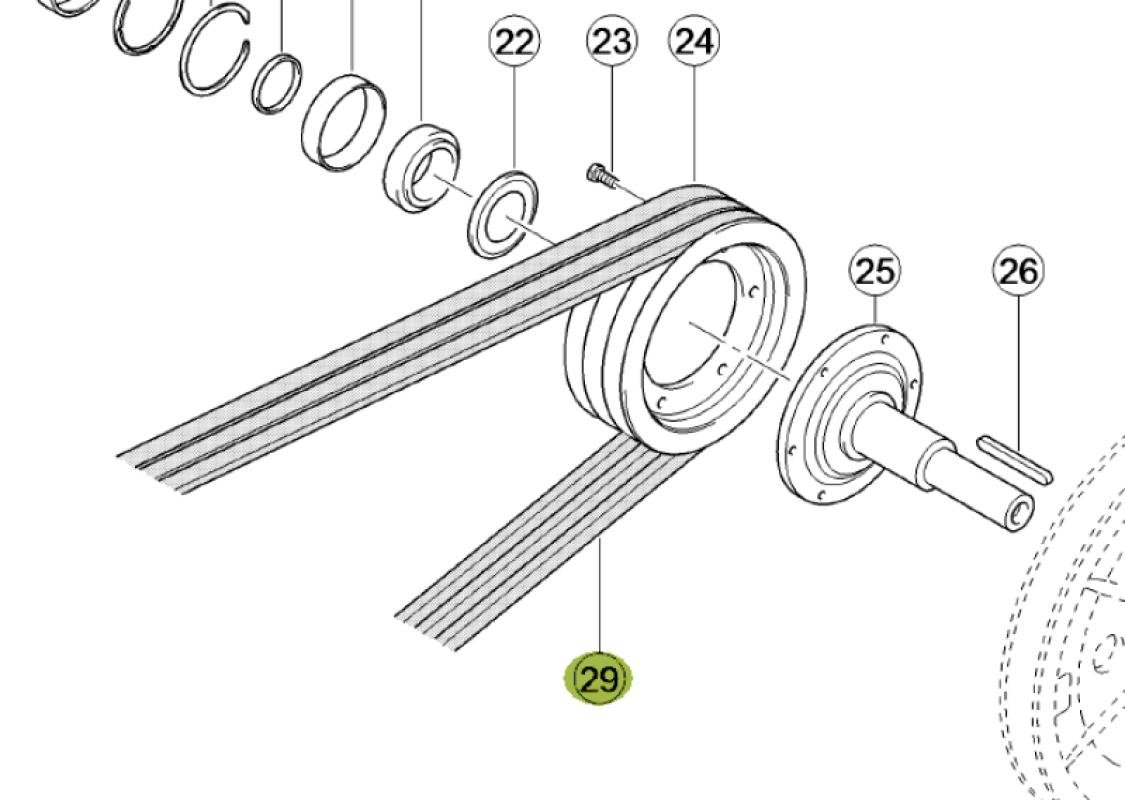 0667551.2 Drive Belt K-T-2pcs Header Claas LEXION (original)