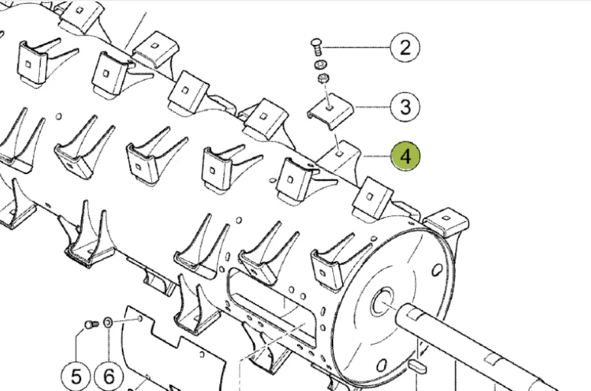 000617631 Blade of the threshing drum beater lining for CLAAS(UA) combine