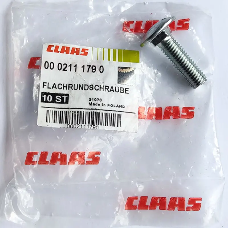 0002111790 Śruba M10x35 DIN603 półz łbem stożkowym Claas