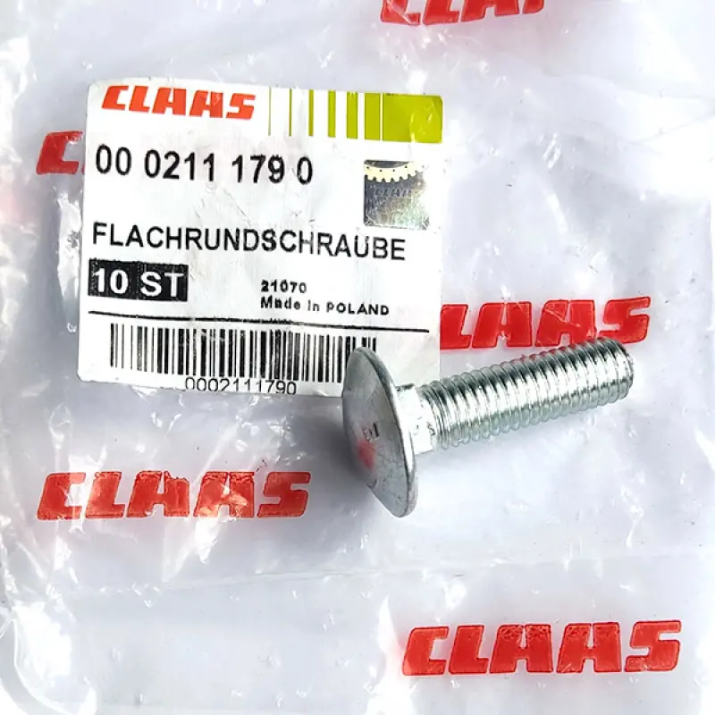 0002111790 Śruba M10x35 DIN603 półz łbem stożkowym Claas