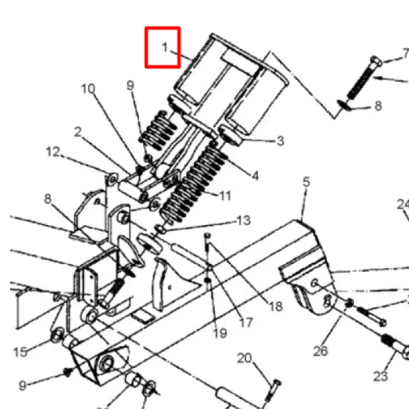 09984675 Spring Support of Cultivator Shock Absorber ET530 CNH