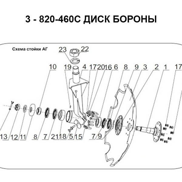 820-460C Tarcza brony 510 mm, 5-drożna (P11462, S.102545) Great Plains