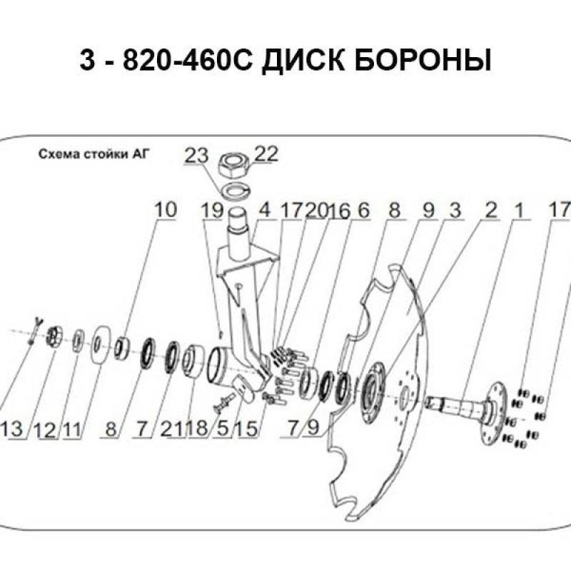 820-460C Tarcza brony 510 mm, 5-drożna (P11462, S.102545) Great Plains