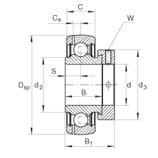 ES.205.G2 SNR Fixed Ball Bearing