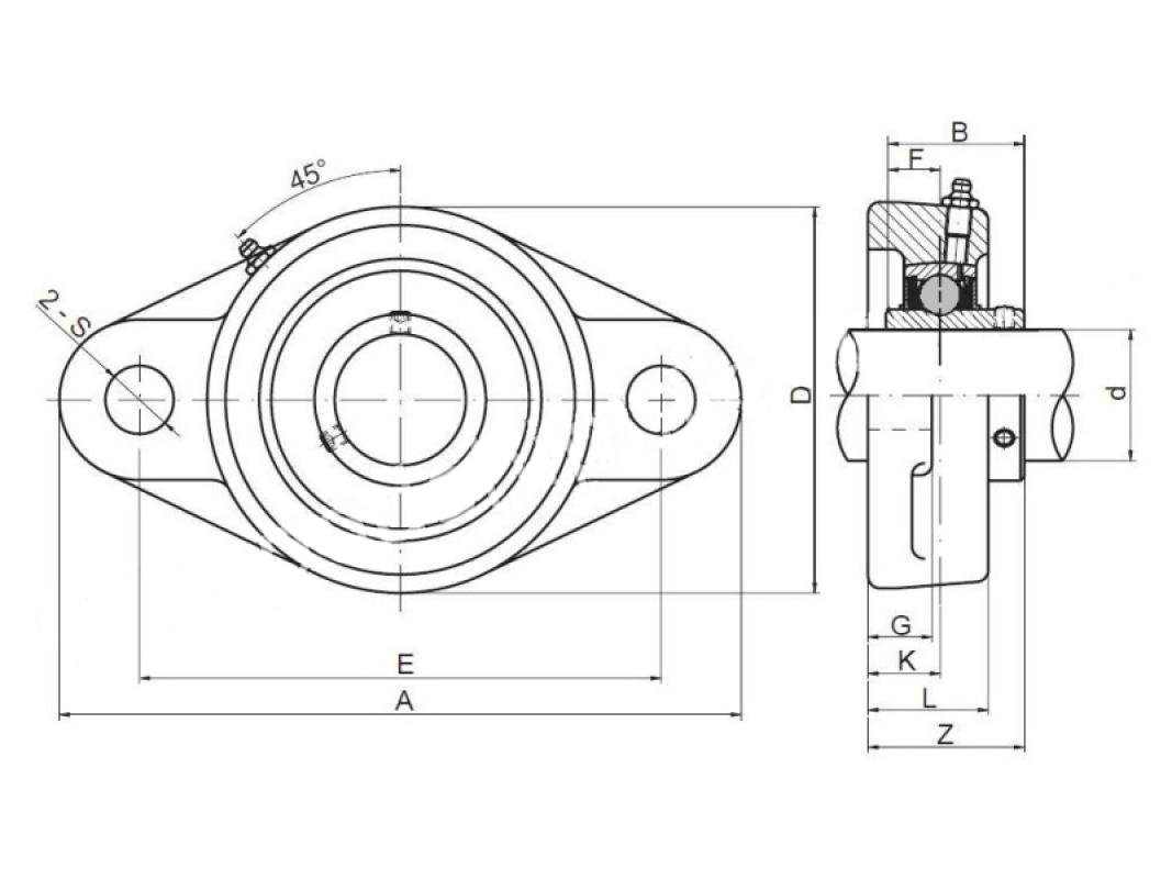 UCFL 208/H Bearing Unit SKF (non-EU)