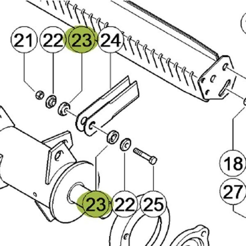 0000600150 Tuleja wewnętrzna do ostrza rozdrabniacza słomy CLAAS (Agri Parts)