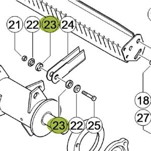 0000600150 Tuleja wewnętrzna do ostrza rozdrabniacza słomy CLAAS (Agri Parts)