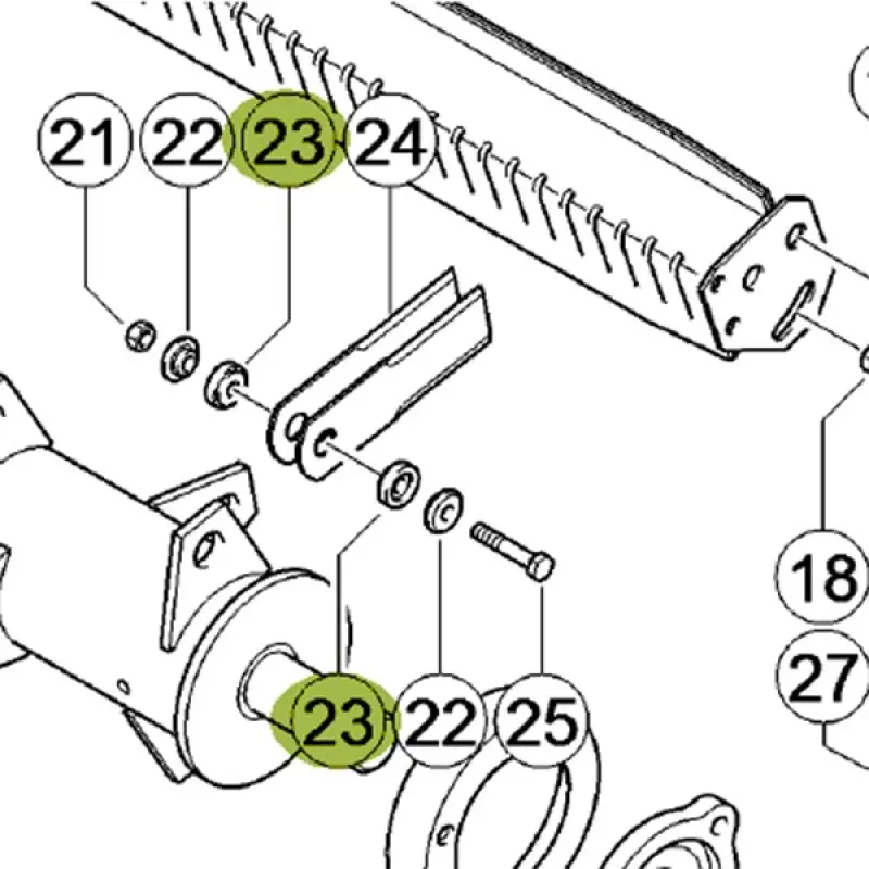 0000600150 Inner knife sleeve straw shredder CLAAS(JAG)