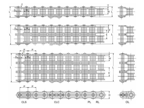 40-1 Rolka napędowa Lanzyug PR-12,7-1820-1 Donghua ISO 08A-1, ANSI40-1(5,00m)