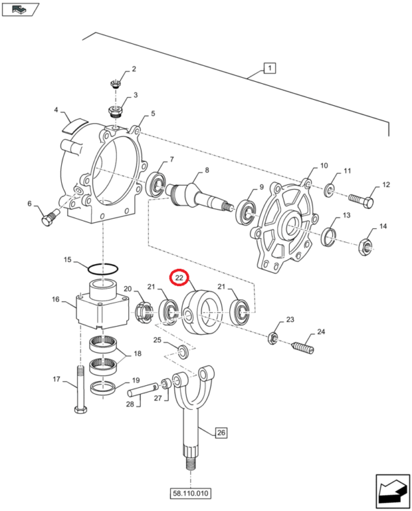 80850123 Яблоко МКШ CNH