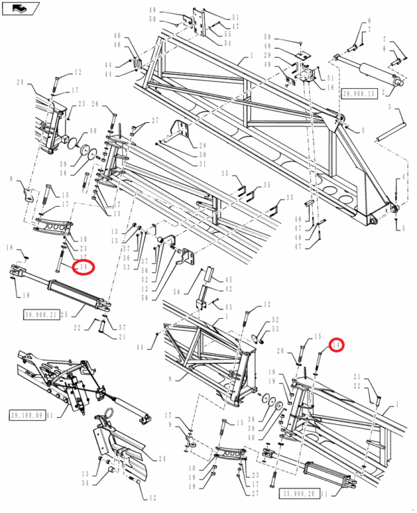 87564718 Śruba, 3/4-10 X 7, GR 5 DOR, 4430 CNH